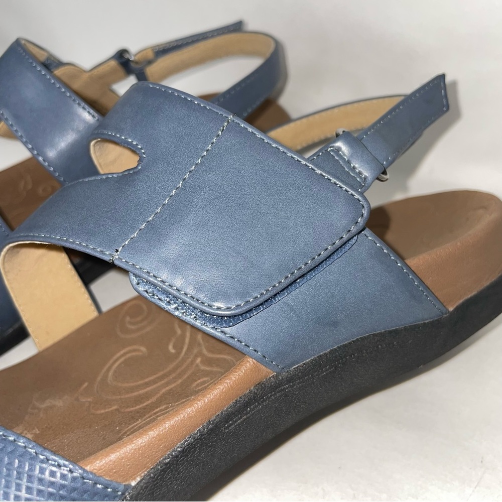 Rockport Ridge Asymmetrical Blue Ankle Strap Sandals Women's Size 9.5 - Picture 7 of 8